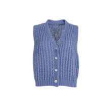 Load image into Gallery viewer, CASEY rib vest Soft Blue
