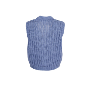 CASEY rib vest Soft Blue